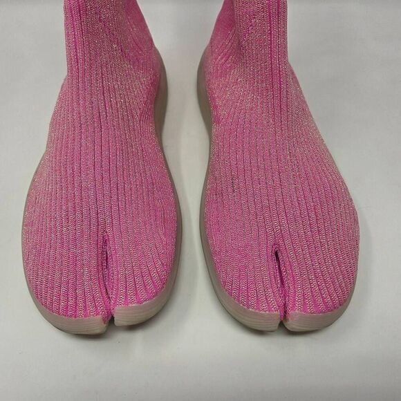 ILYSM SUN BURST TABI SOCK SHOES WOMEN'S 13.5 MEN'S 12 GLITTERY METALLIC PINK - Picture 2 of 9